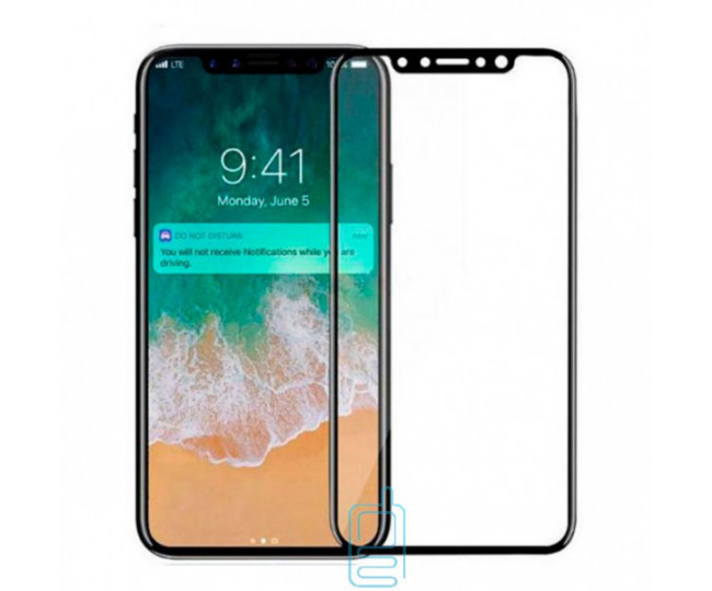 Защитное стекло 5D для iPhone X/XS/11Pro Black б/к