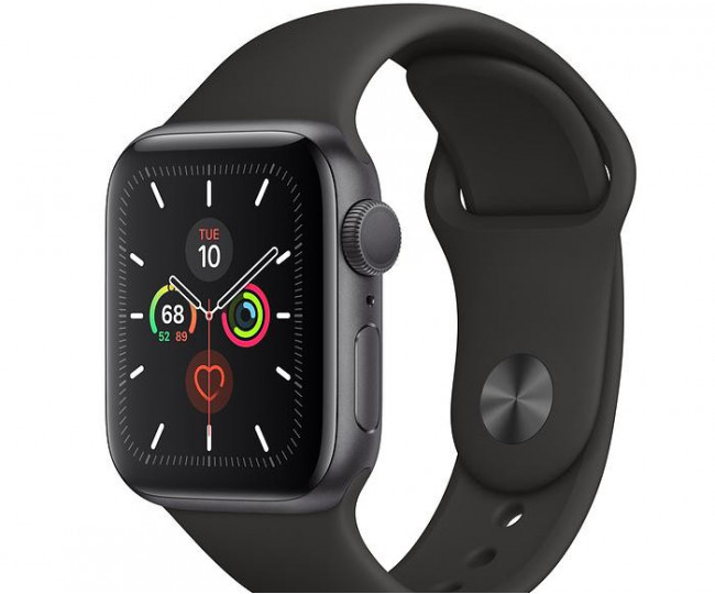 Apple Watch Series 5 (GPS) 40mm Space Gray Aluminum Case with Black Sport Band (MWV82) Б/У