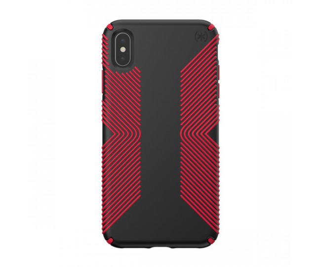 Чохол Speck Presidio Grip для iPhone XS Max Black/Dark Poppy Red (SP-117106-C305)