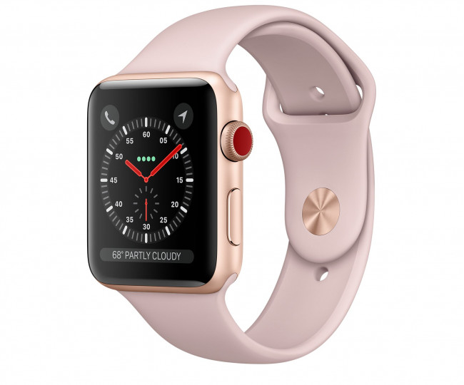 Apple Watch Sport Series 3 42mm GPS Gold Aluminum Case with Pink Sport Band 4/5 б/у