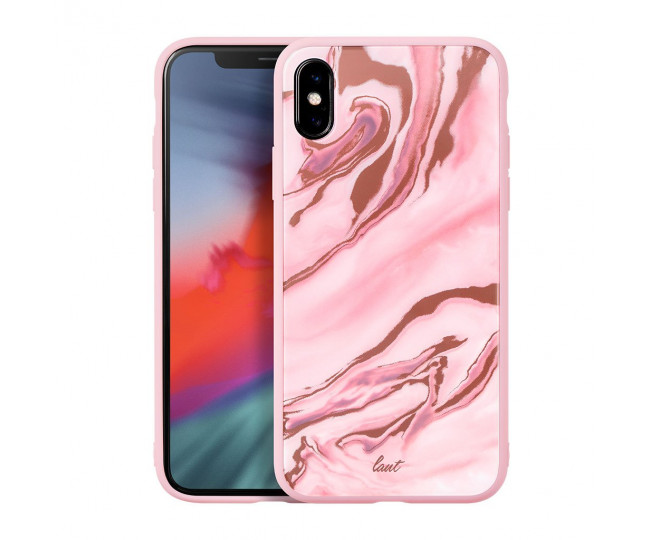 Чохол LAUT MINERAL GLASS для iPhone X/XS Pink (LAUT_IP18-S_MG_MP)