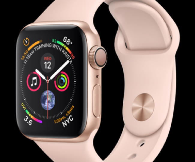 Apple Watch Series 4 40mm Gold Aluminum with Pink Sand Sport Band (MU682) б/у