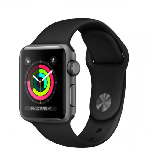 Apple Watch Series 3 38mm GPS Space Gray Aluminum Case with Black Sport Band (MQKV2) б/у