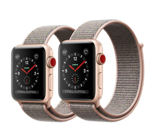 Apple Watch Series 3 GPS + Cellular 38mm Gold Aluminum Case with Pink Sand Sport Loop (MQJU2) б/у