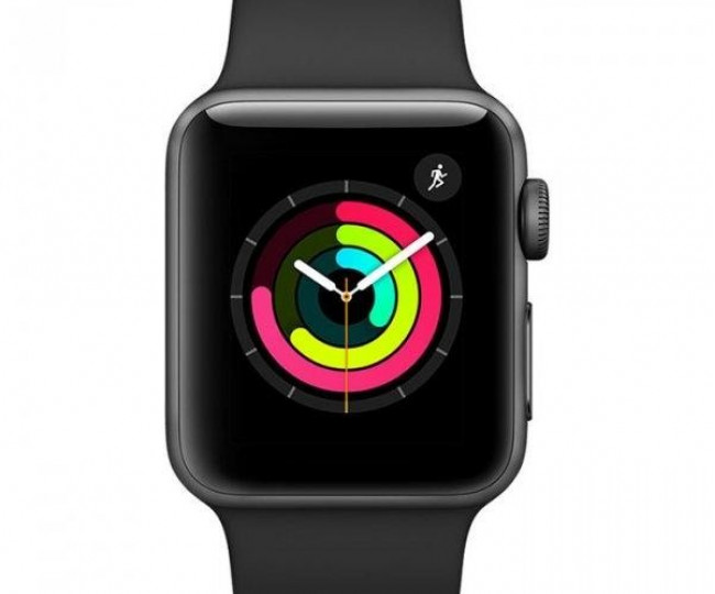 Apple Watch Series 3 GPS 42mm Space Grey Aluminium Case with Black Sport Band MTF32 бу