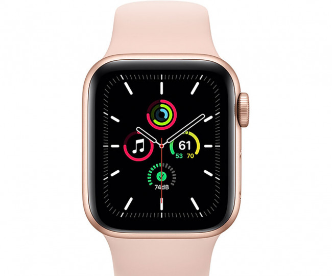 Apple Watch SE 44mm GPS Gold Aluminum Case w. Pink Sand Sport Band (MYDR2) б/у