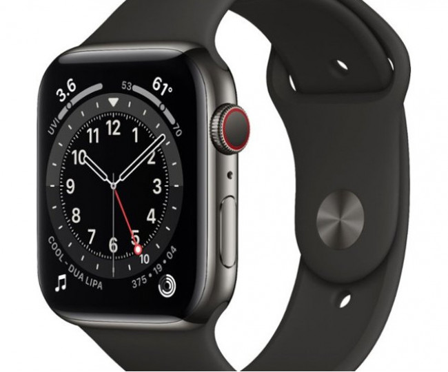 Apple Watch 6 44mm GPS Space Gray Aluminum Case w. Black Sport Band (M00H3) б/у