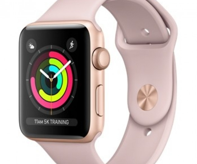 Apple Watch Series 3 42mm Gold Aluminum Case with Pink Sport Band (MQL22) б/у