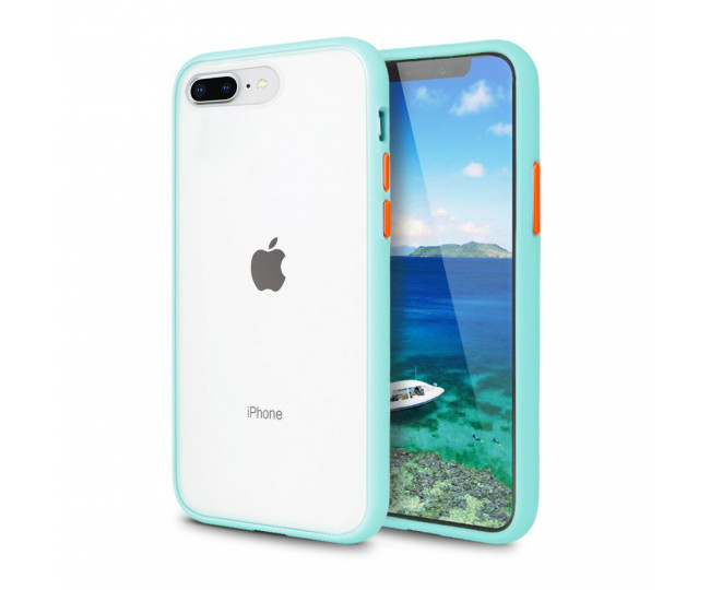 Чохол iPhone 7/8/SE 2020 Gingel Series Light bluet/Orange