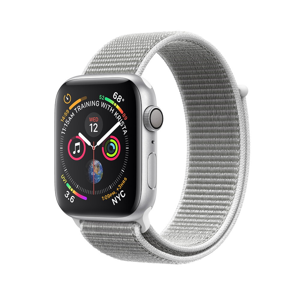 Apple Watch Series 4 (GPS) 44mm Silver Aluminum with Seashell Sport Loop (MU6C2) б/у