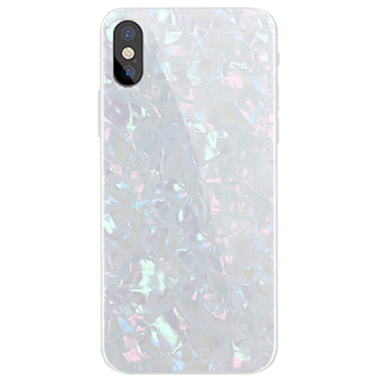 Чохол Proda Glass Marble для iPhone XS Max White