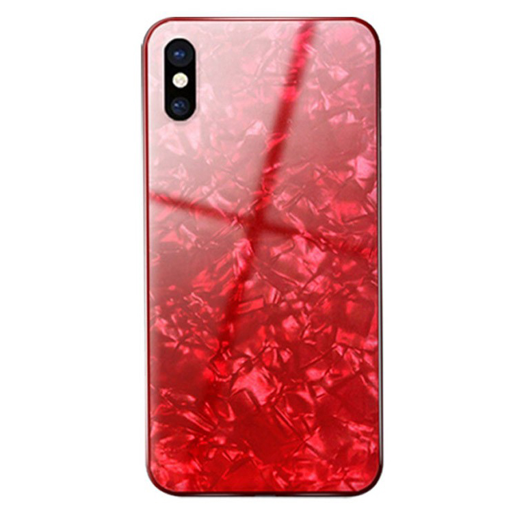 Чохол Proda Glass Marble для iPhone XS Max Red