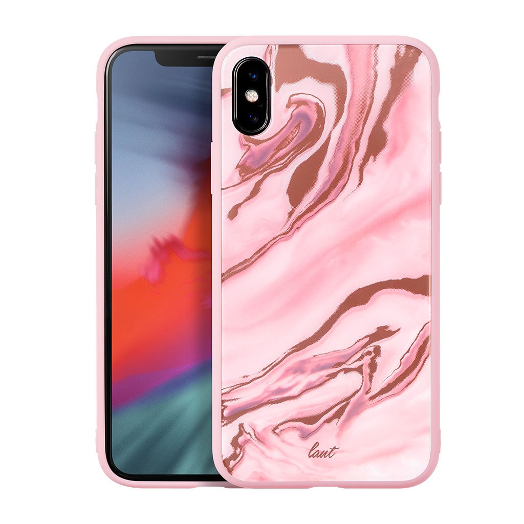 Чохол LAUT MINERAL GLASS для iPhone X/XS Pink (LAUT_IP18-S_MG_MP)