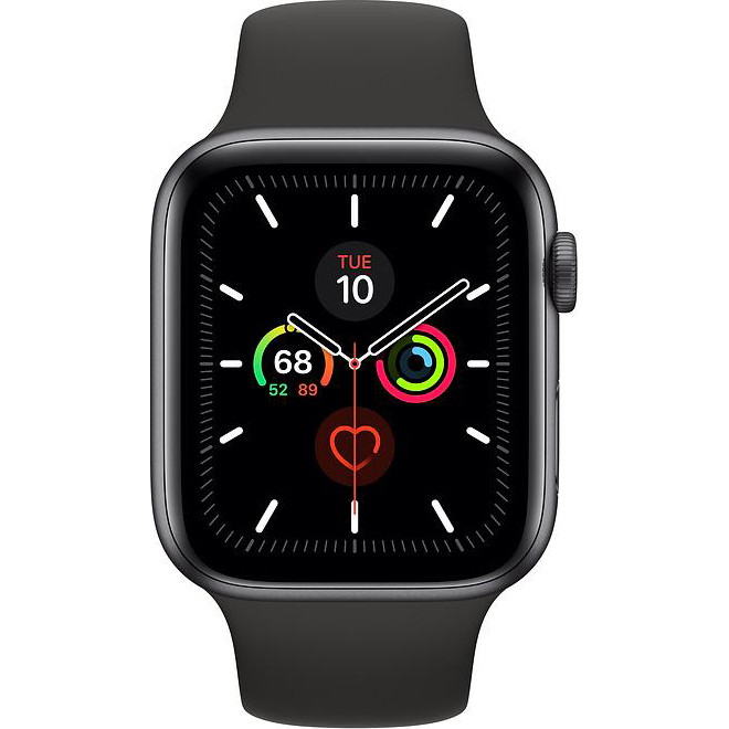 Apple Watch Series 5 GPS + Cell 44mm Space Gray Aluminum Case with Black Sport Band (MWW12, MWWE) б/у