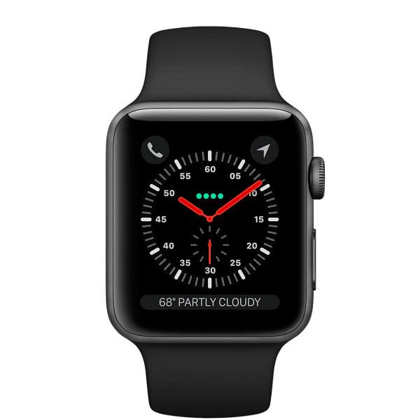 Apple Watch Series 3 GPS + Cel 42mm Space Black Stainless Steel with Black Sport Band (MQK92) б/у