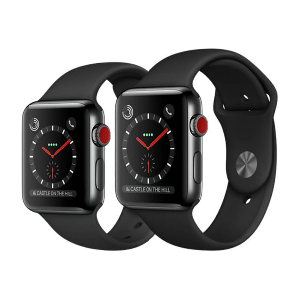 Apple Watch Series 3 GPS + Cel 42mm Space Black Stainless Steel with Black Sport Band (MQK92) б/у