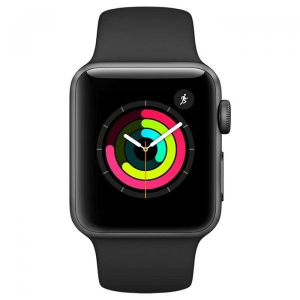 Apple Watch Series 3 GPS 42mm Space Grey Aluminium Case with Black Sport Band MTF32 бу