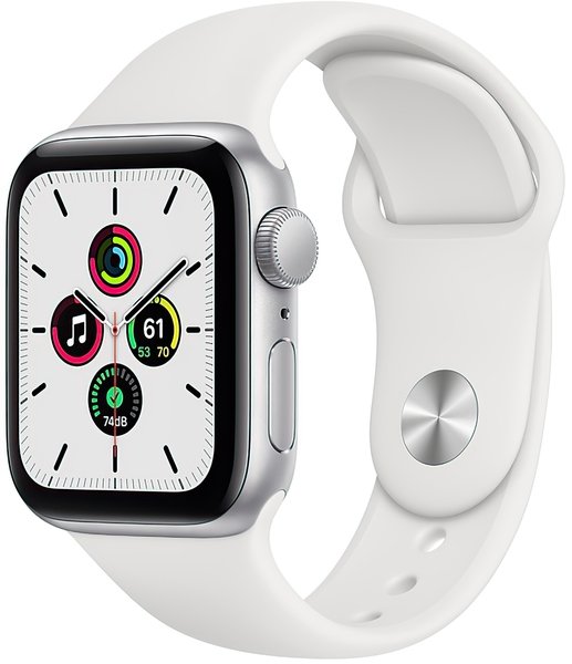 Apple Watch SE GPS 40mm Silver Aluminum Case w. White Sport B. (MYDM2) б/у